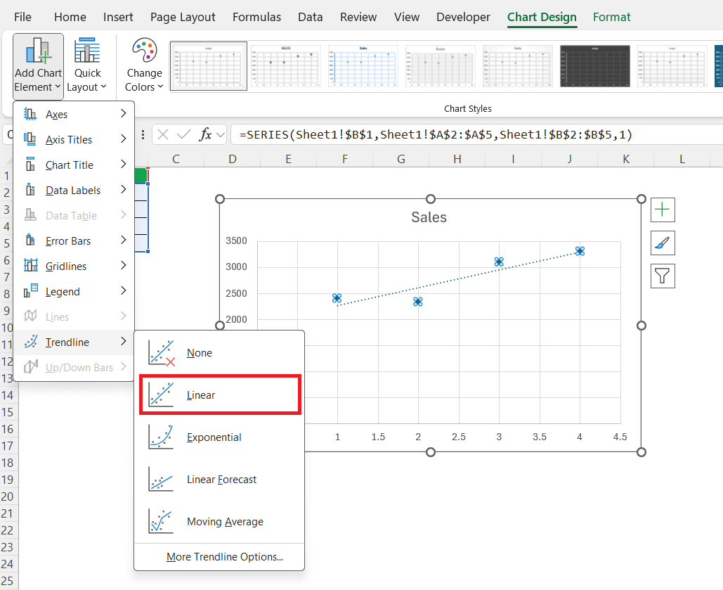 Interpolation in Excel