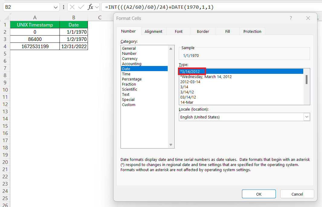 Convert Unix Timestamp to Date