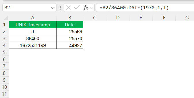 Convert Unix Timestamp to Date