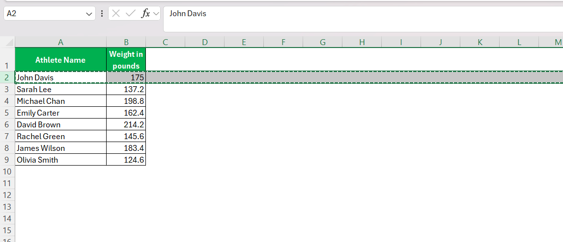 Excel Cut Shortcut