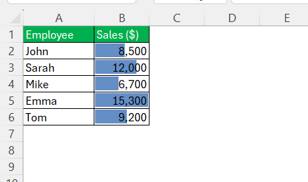 Define Data Bars in Excel