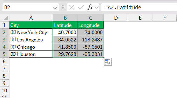 Distance Between Two Cities in Excel