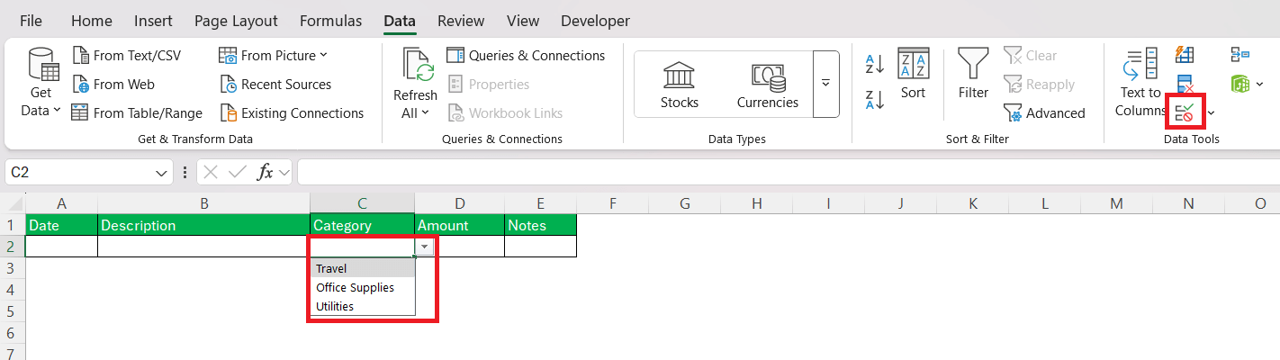 Excel Expense Sheet Template