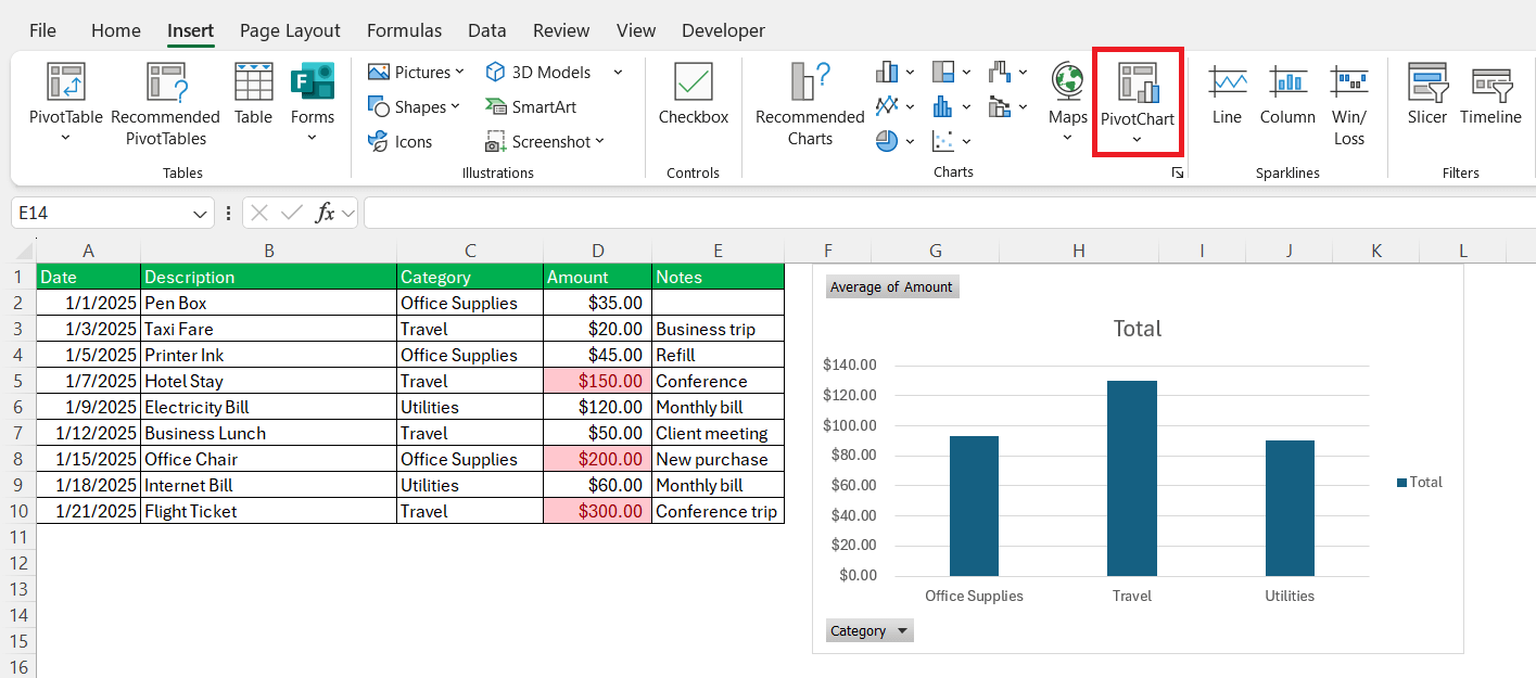 Excel Expense Sheet Template