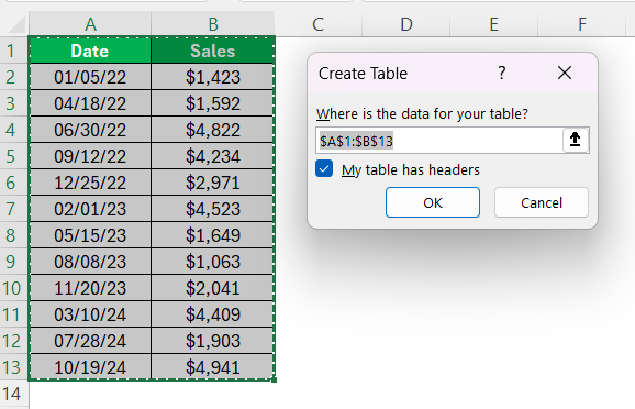 Convert Year to Quarter in Excel