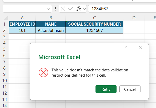 Social Security Number Format