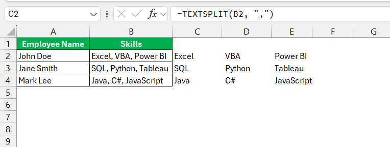 Excel Delimiter