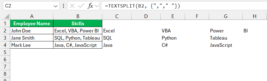 Excel Delimiter