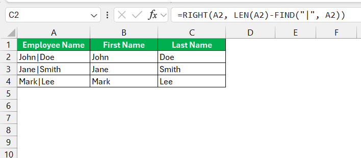 Excel Delimiter