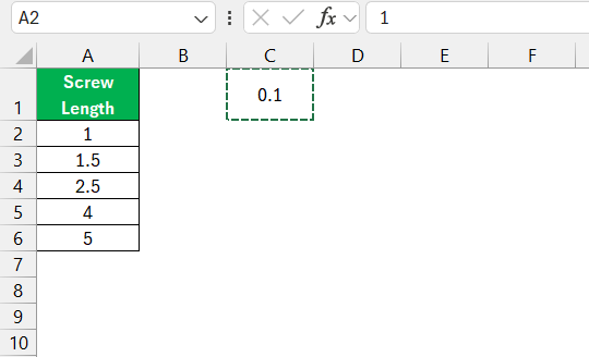 Convert MM to CM in Excel