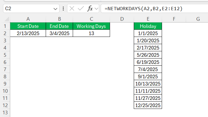 Excel Dates