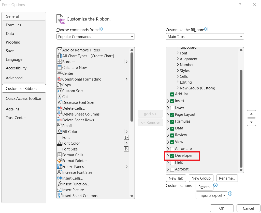 ActiveX Controls in Excel