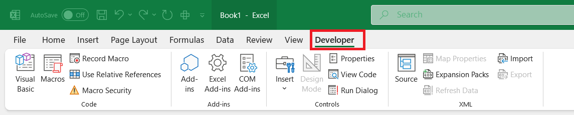 ActiveX Controls in Excel