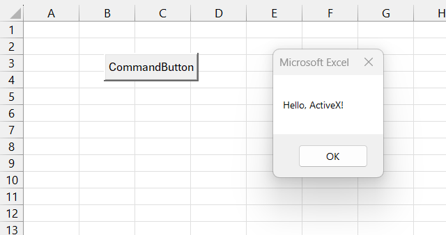 ActiveX Controls in Excel