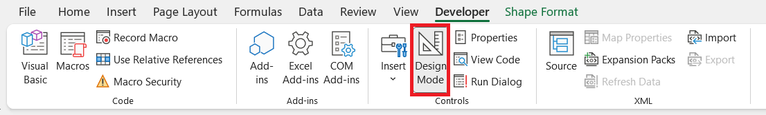 ActiveX Controls in Excel