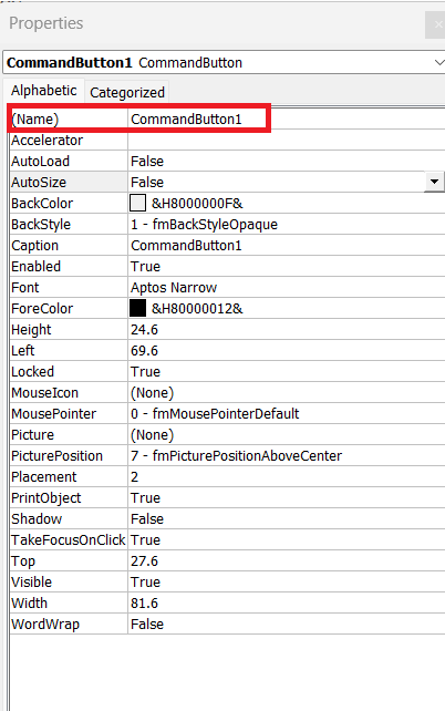 ActiveX Controls in Excel