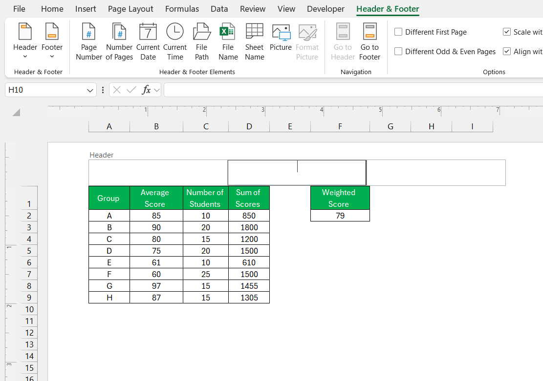 How to Start Page Number at 2 in Excel