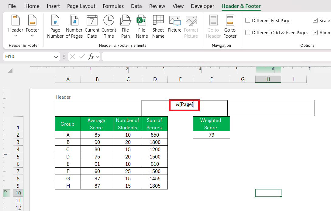 How to Start Page Number at 2 in Excel