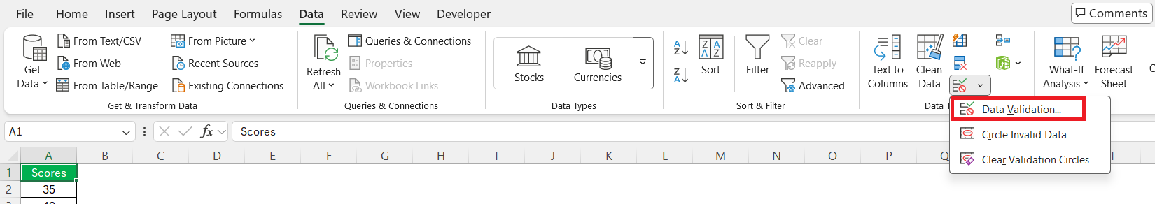 75th Percentile in Excel