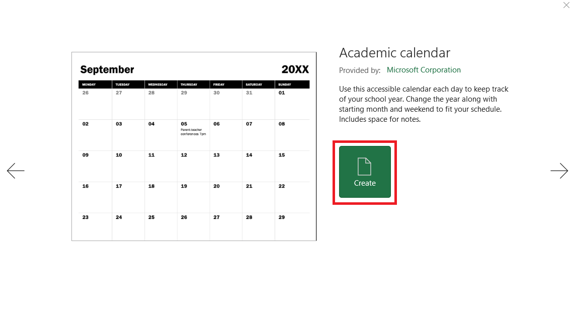 Excel Calendar Templates