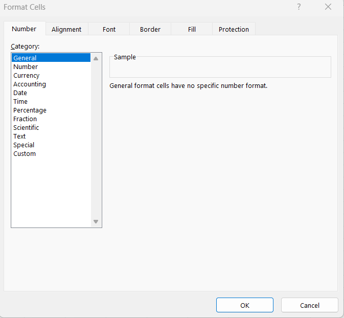 Excel Format