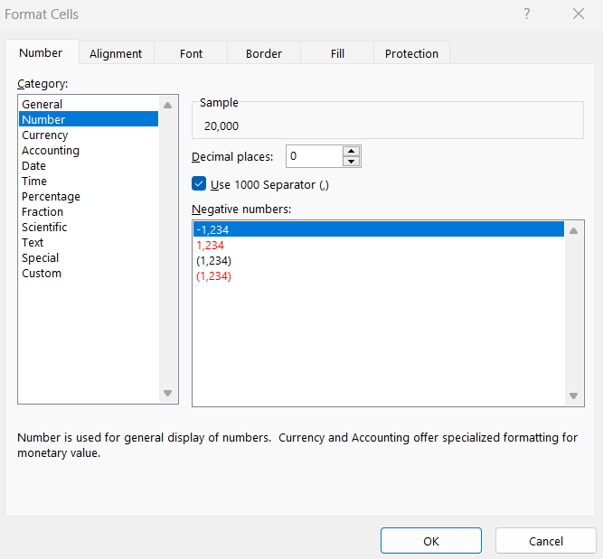 Excel Format