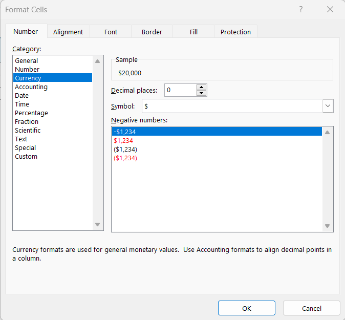 Excel Format