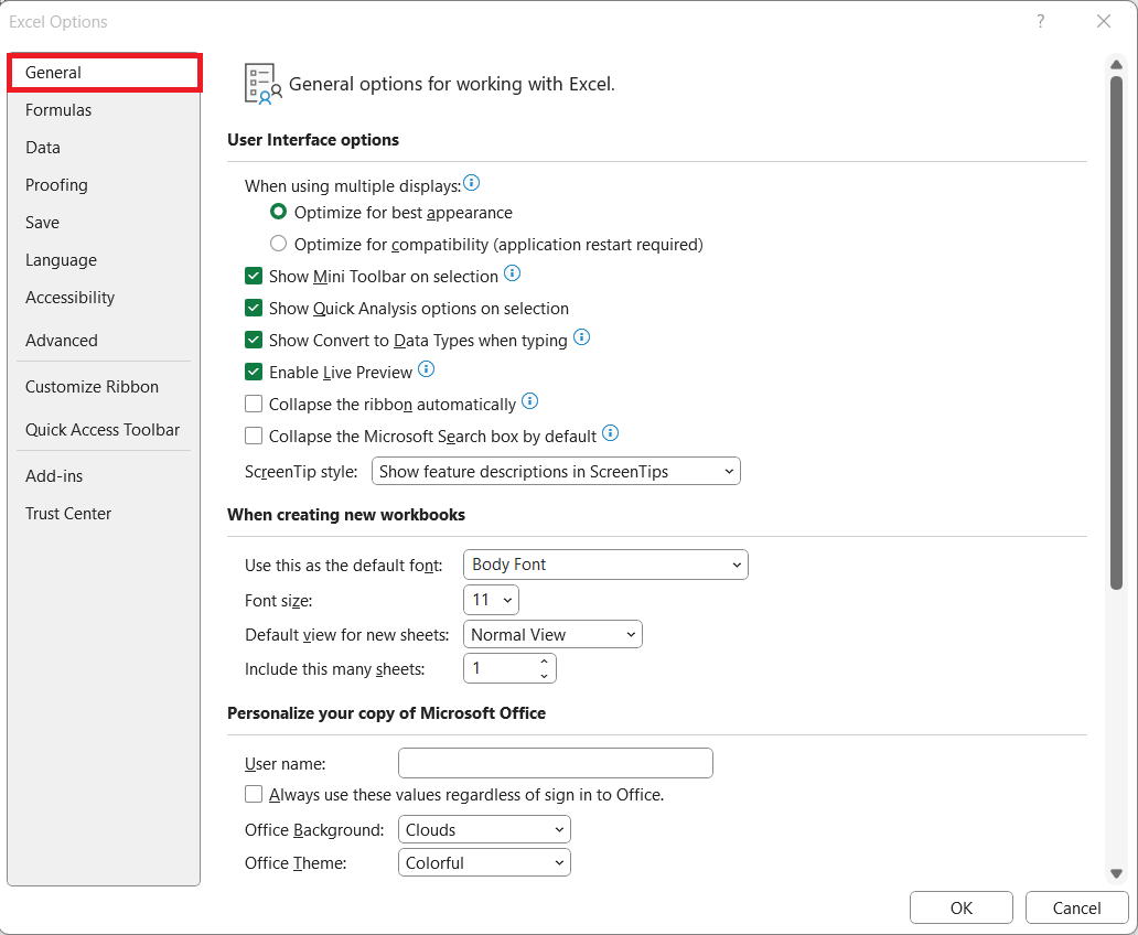 Excel Dark Mode