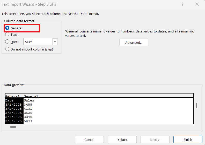 Excel TXT