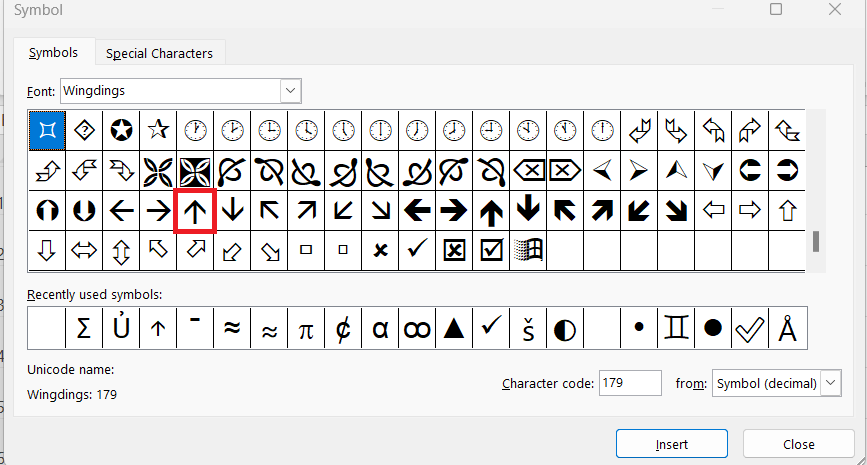 Add Arrows in Excel