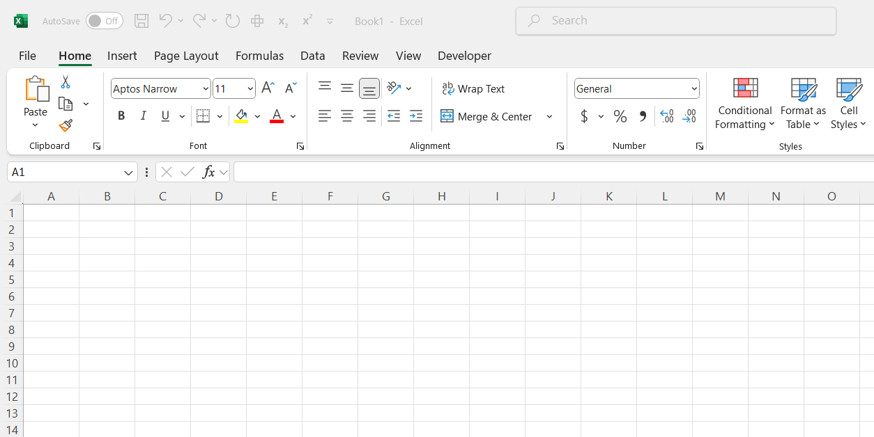 Excel Workbook