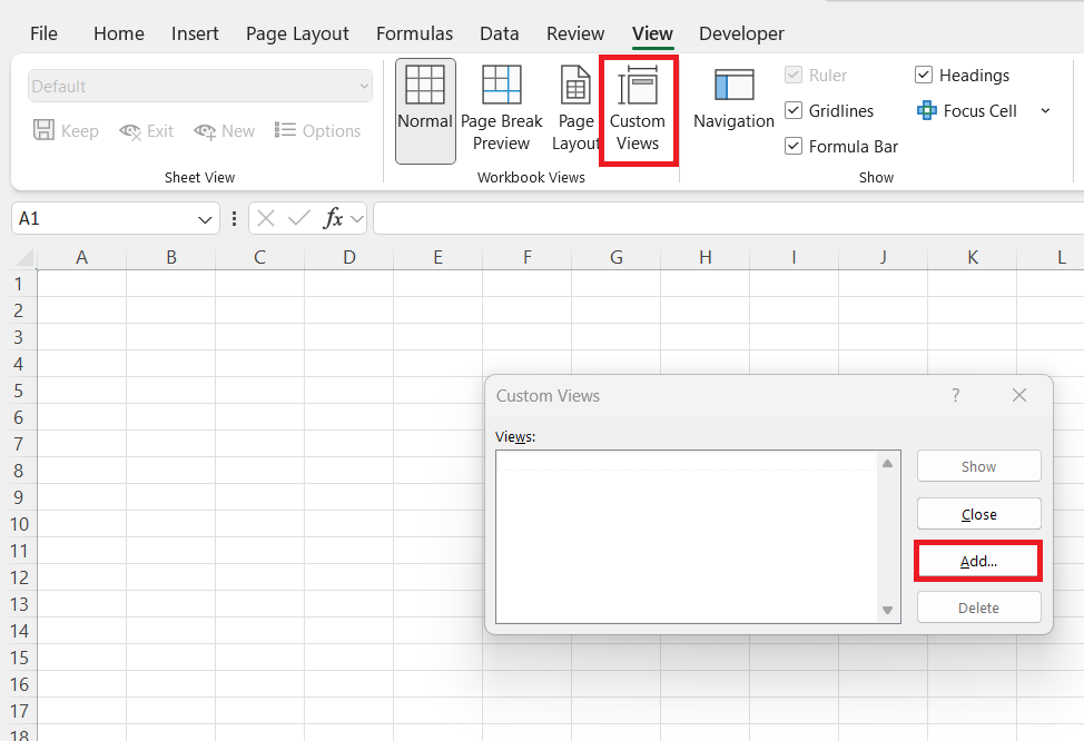 Excel Workbook